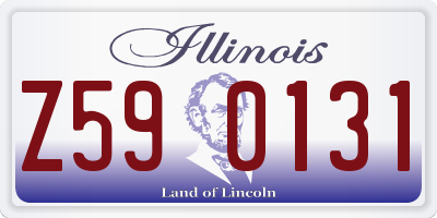 IL license plate Z590131