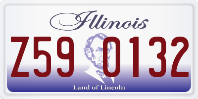 IL license plate Z590132