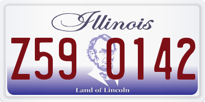 IL license plate Z590142