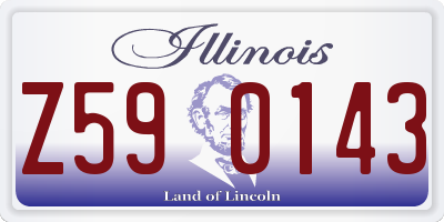 IL license plate Z590143