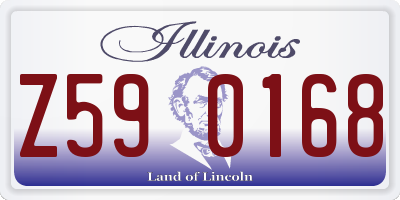 IL license plate Z590168