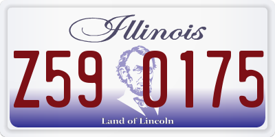 IL license plate Z590175