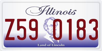 IL license plate Z590183
