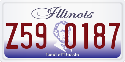 IL license plate Z590187