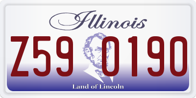 IL license plate Z590190