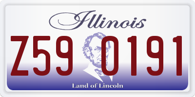 IL license plate Z590191