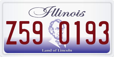 IL license plate Z590193