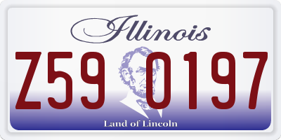 IL license plate Z590197