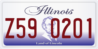 IL license plate Z590201