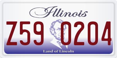 IL license plate Z590204