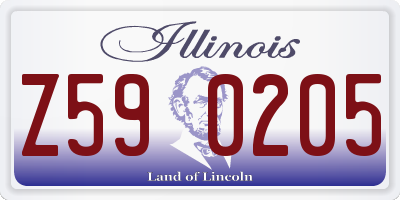 IL license plate Z590205