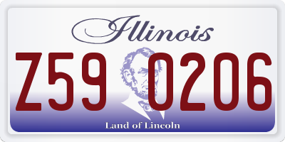 IL license plate Z590206