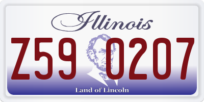 IL license plate Z590207