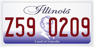 IL license plate Z590209