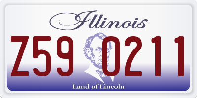 IL license plate Z590211