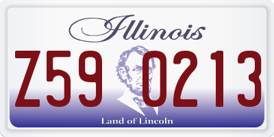 IL license plate Z590213