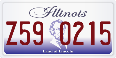 IL license plate Z590215