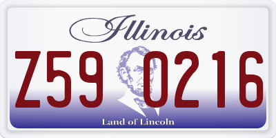 IL license plate Z590216