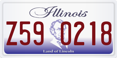 IL license plate Z590218