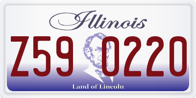 IL license plate Z590220