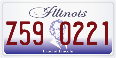 IL license plate Z590221