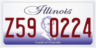 IL license plate Z590224