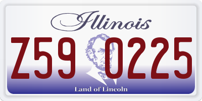 IL license plate Z590225