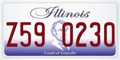 IL license plate Z590230
