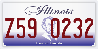 IL license plate Z590232
