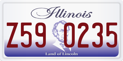 IL license plate Z590235