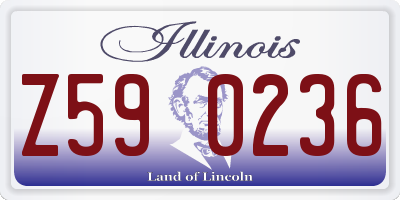 IL license plate Z590236