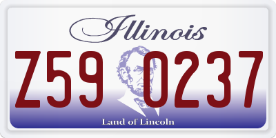 IL license plate Z590237