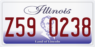 IL license plate Z590238