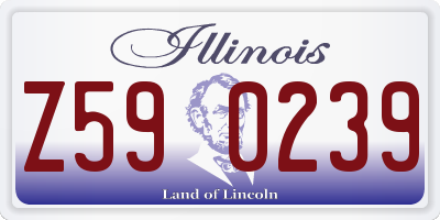IL license plate Z590239
