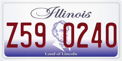 IL license plate Z590240