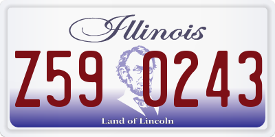 IL license plate Z590243