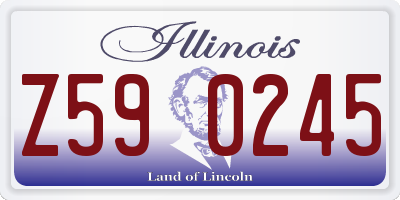 IL license plate Z590245