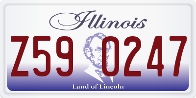 IL license plate Z590247