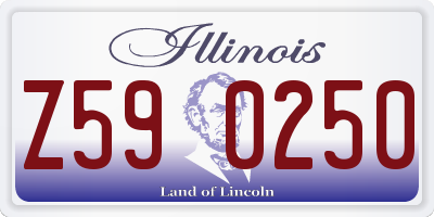 IL license plate Z590250