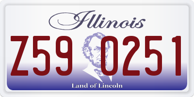 IL license plate Z590251