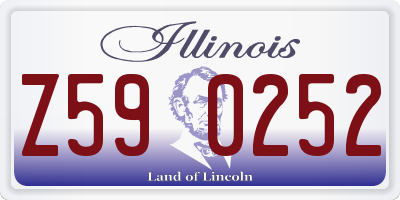 IL license plate Z590252