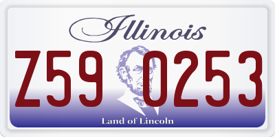 IL license plate Z590253