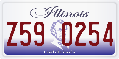 IL license plate Z590254