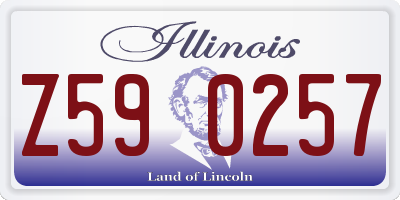 IL license plate Z590257