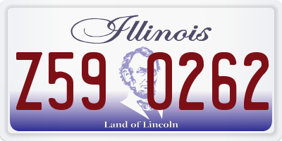 IL license plate Z590262