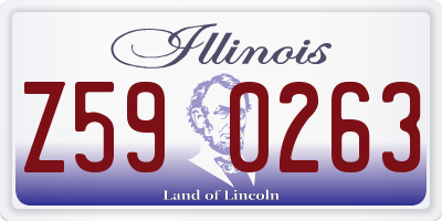 IL license plate Z590263