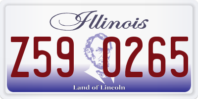 IL license plate Z590265