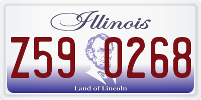 IL license plate Z590268