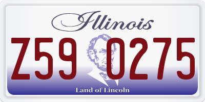 IL license plate Z590275