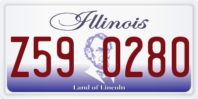 IL license plate Z590280